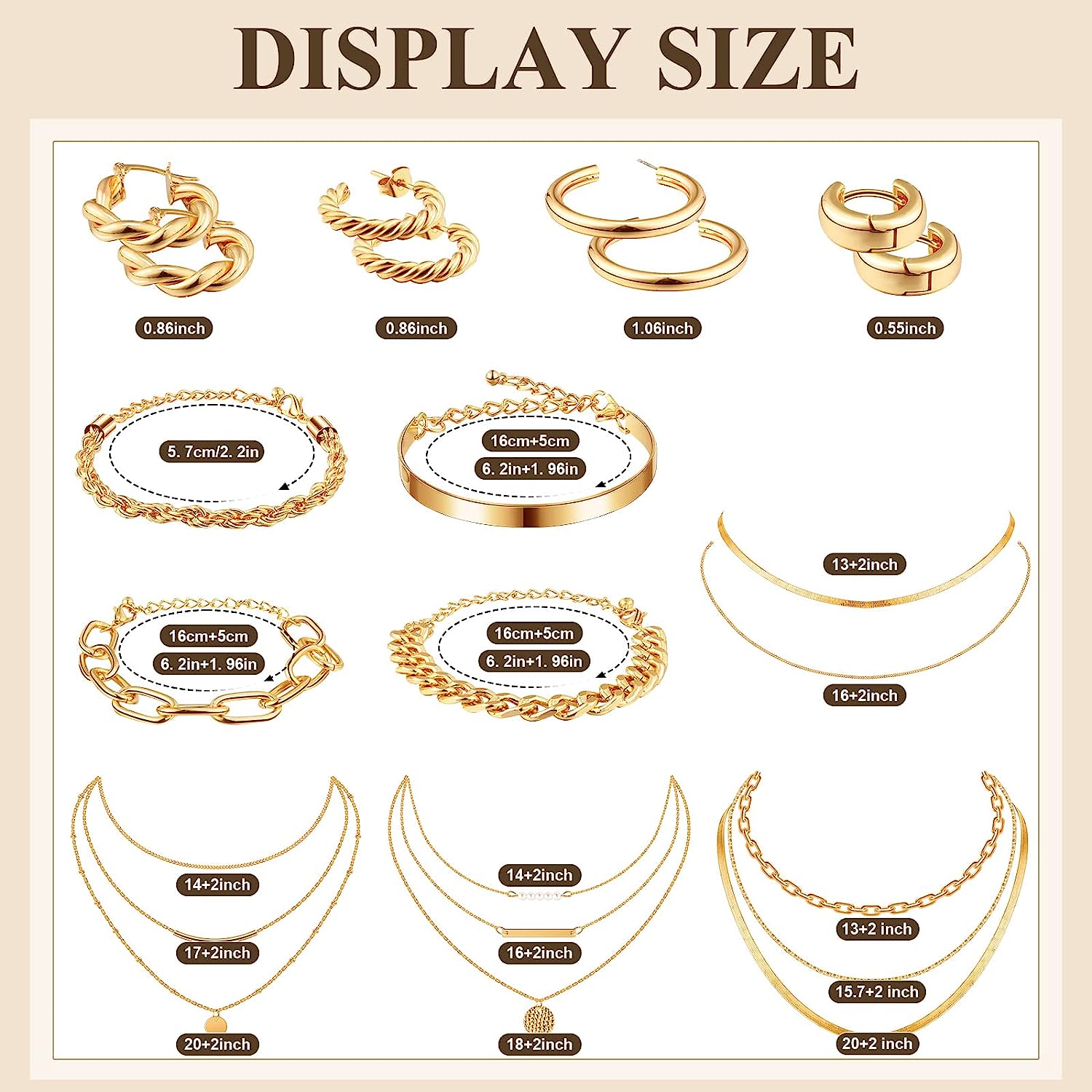 Tiamon 12 Pcs 90s Silver Gold Jewelry Set for Women Men 4 Earring Sets 4 Necklace 4 Bracelets for Girl Punk - Image 6